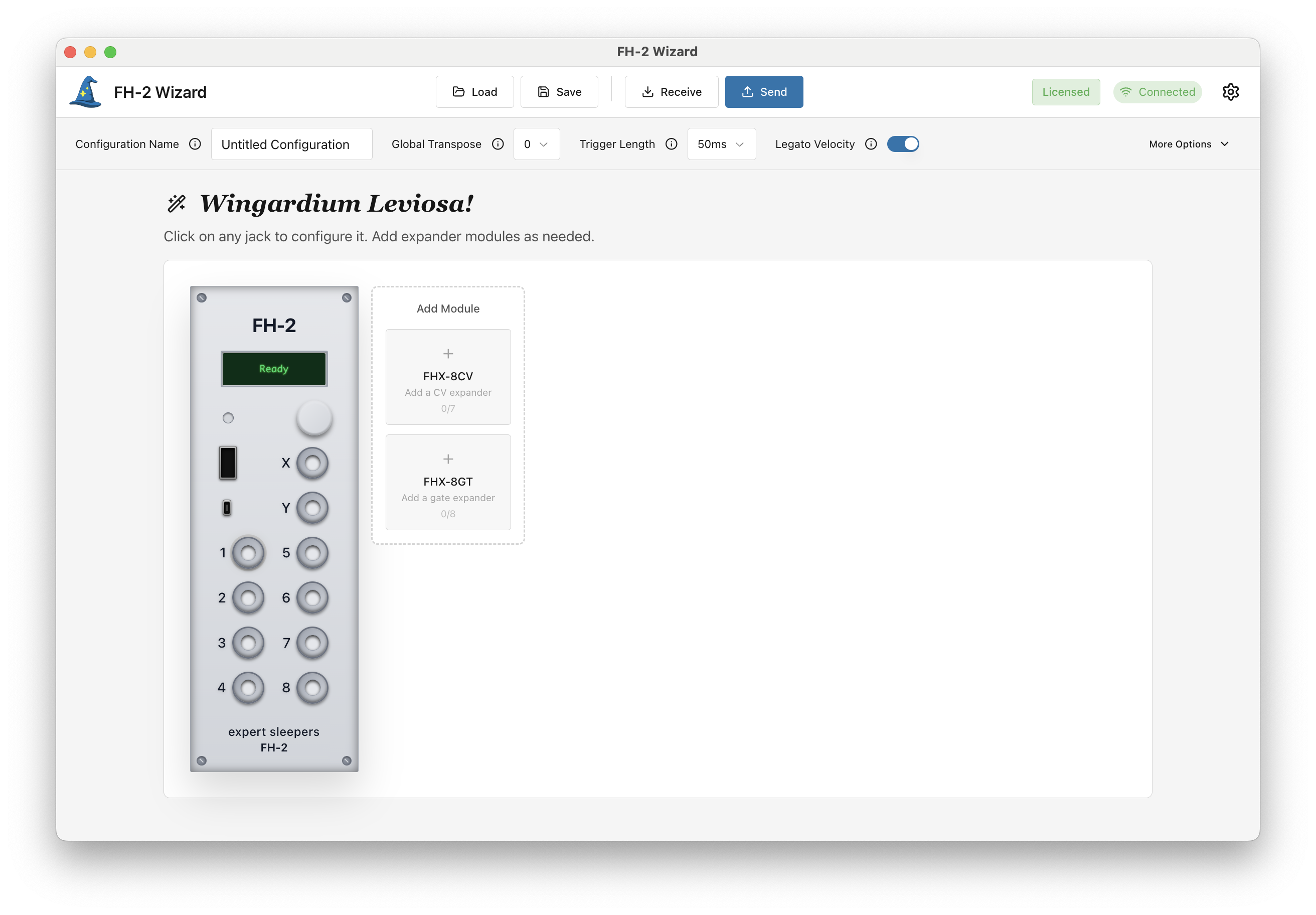 Main Configuration View - Light Mode